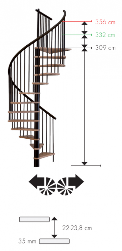 Kru Ne Stepenice Spiral Decor Srebrna Boja Baucasa